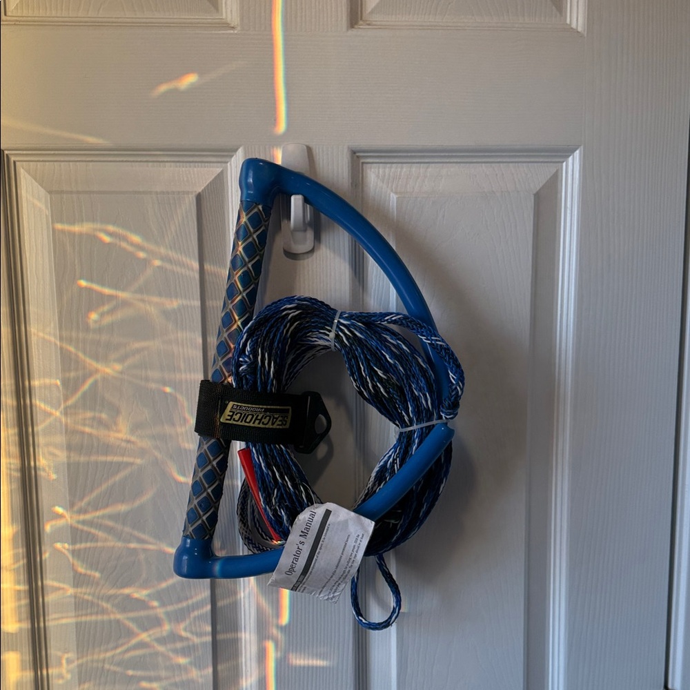 Blue and Black Water Sports Handle with Rope